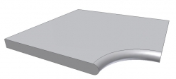 Копинговый камень для бассейна угловой с внутренним радиусом Helsinki ScandiRoc-White( Не поставляется)