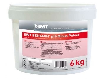 рН-Минус гранулы для бассейна BENAMIN  BWT 6кг( Не поставляется)- Химия для бассейна